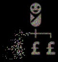 Bright Moving Pixelated Halftone Kid Pound Expenses Icon