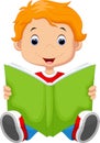 Kid reading a book Royalty Free Stock Photo