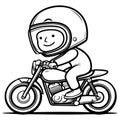 Kid Riding Motorcycle Royalty Free Stock Photo
