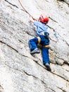 Kid Rock Climbing Royalty Free Stock Photo