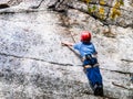 Kid Rock Climbing Royalty Free Stock Photo