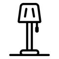 Kid room lamp icon, outline style