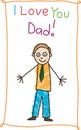 Kid's drawing. Father's day.