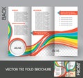 Kid's School Tri-Fold Brochure Royalty Free Stock Photo