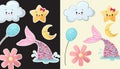 Kid's Stickers set Royalty Free Stock Photo