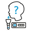 Kid saliva spit test icon