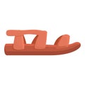 Kid sandals icon, cartoon style