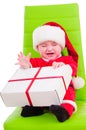 Kid in Santa Claus clothes Royalty Free Stock Photo