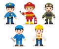 Kid Set of different professions. Royalty Free Stock Photo