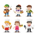 Kid Set of different professions. Royalty Free Stock Photo