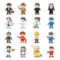 Kid Set of different professions. Royalty Free Stock Photo