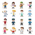 Kid Set of different professions. Royalty Free Stock Photo
