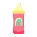 kid sippy cup cartoon vector illustration Royalty Free Stock Photo