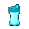 kid sippy cup game pixel art vector illustration