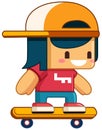 Kid on Skateboard Icon