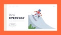 Kid Skateboarding Outdoor Activity Landing Page Template. Little Boy in Safety Helmet Jumping on Skateboard at Park