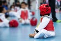 Kid Sport Athlete Taekwondo with protective Gear Royalty Free Stock Photo