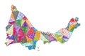 Kid style map of Providenciales.