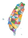 Kid style map of Taiwan.