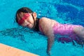 Kid Swimming in Pool