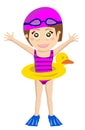 Kid in Swimsuit Royalty Free Stock Photo