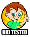Kid Tested Icon Royalty Free Stock Photo