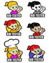 Kid Tested Icon version girl Royalty Free Stock Photo