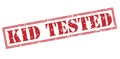 Kid tested red stamp Royalty Free Stock Photo