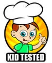 Kid Tested seal, version Chef Royalty Free Stock Photo