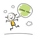 Kid thank you Royalty Free Stock Photo