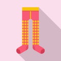 Kid tights icon, flat style