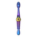 Kid toothbrush blue icon, cartoon style Royalty Free Stock Photo