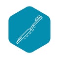 Kid toothbrush icon, outline style Royalty Free Stock Photo