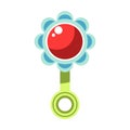Kid toy children plaything infant rattle vector icon