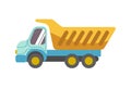 Kid toy children plaything tipper truck vector icon Royalty Free Stock Photo
