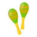 Kid toy maracas, vector illustration