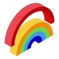 Kid toy rainbow icon isometric vector. Early education Royalty Free Stock Photo