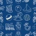 Kid toy seamless pattern. Royalty Free Stock Photo