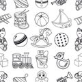 Kid toy seamless pattern. Royalty Free Stock Photo
