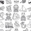 Kid toy seamless pattern. Royalty Free Stock Photo