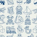 Kid toy seamless pattern. Royalty Free Stock Photo