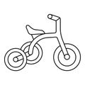 Kid tricycle icon, outline style Royalty Free Stock Photo