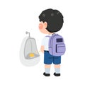 kid Urinating in the toilet Royalty Free Stock Photo