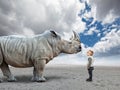 Kid vs rhino