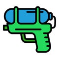 Kid water pistol icon, outline style