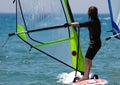 Kid windsurfer