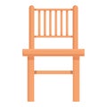 Kid wood chair icon cartoon vector. Wooden patio chair Royalty Free Stock Photo