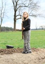 Kid working on the field