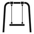 Kid yard swing icon, simple style