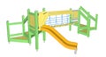 Kiddie Slide and Crawling Net, 3D illustration